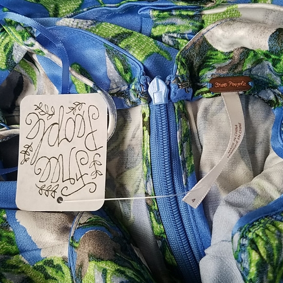 New Free People Cabbage Rose Jumpsuit Romper 4 blu - Picture 8 of 8